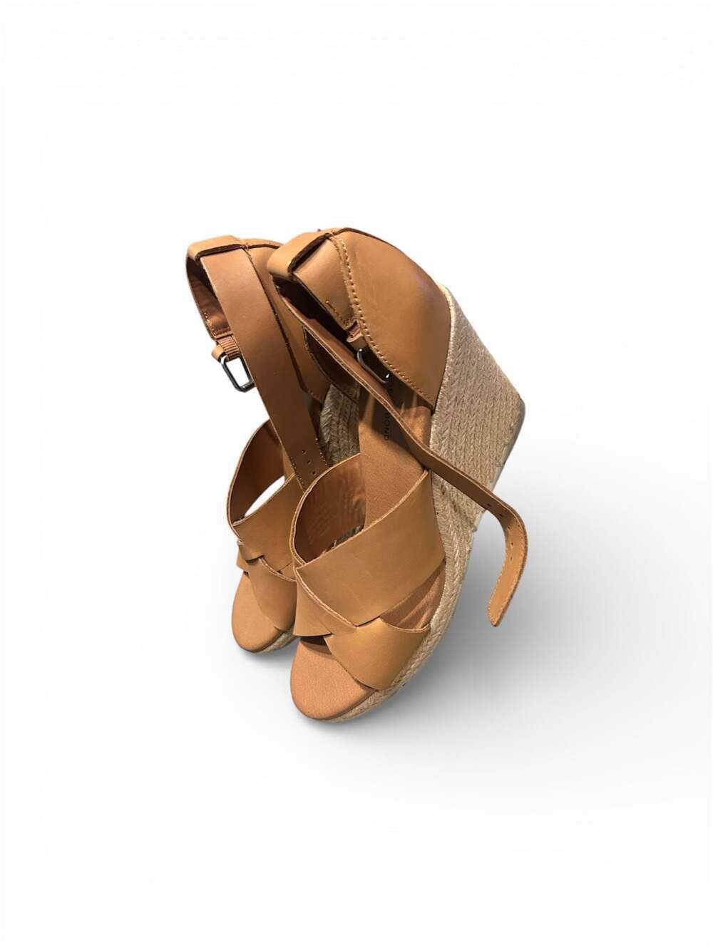 Treasure & Bond Sannibel Tan Leather Espadrille Wedge Sandals